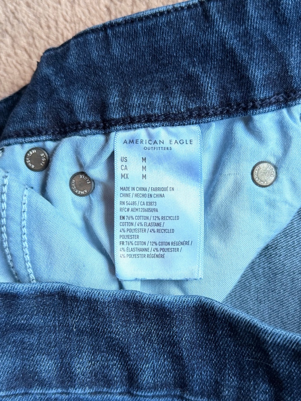 American Eagle Outfitters BFF Luxe Stretch Jeggings Medium Dark Blue Wash - Picture 3 of 3